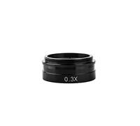 Microscope Auxiliary Lens Adjustable Zoom C-Mount Lens Magnification 130X 180X 360X Lab 0.3X 0.5X 0.75X 2X Objective For Industry Microscope Camera (Color : 0.3X Objective Lens)
