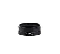 Microscope Auxiliary Lens Adjustable Zoom C-Mount Lens Magnification 130X 180X 360X Lab 0.3X 0.5X 0.75X 2X Objective For Industry Microscope Camera (Color : 0.75X Objective Lens)