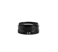 Microscope Auxiliary Lens Adjustable Zoom C-Mount Lens Magnification 130X 180X 360X Lab 0.3X 0.5X 0.75X 2X Objective For Industry Microscope Camera (Color : 2X Objective Lens)