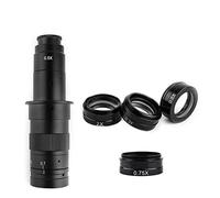 Microscope Auxiliary Lens Adjustable Zoom C-Mount Lens Magnification 130X 180X 360X Lab 0.3X 0.5X 0.75X 2X Objective For Industry Microscope Camera (Color : 180X-0.3-0.5-0.75-2X)