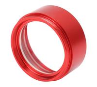 Microscope Auxiliary Objective Lens, 165mm Working Distance Anti-Blue 0.7X Stereo Microscope Auxiliary Objective Lens UV Proof for Research (Red)