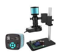 Microscope Camera Full Set 48MP 2K 1080P 60FPS HDMI USB TF Card Electronic Digital Video Microscope Camera 130X Zoom C-Mount Lens For Phone PCB Repairing (Color : A)