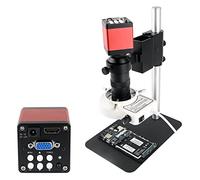Microscope Camera Full Set 48MP 2K 1080P 60FPS HDMI USB TF Card Electronic Digital Video Microscope Camera 130X Zoom C-Mount Lens For Phone PCB Repairing (Color : D)