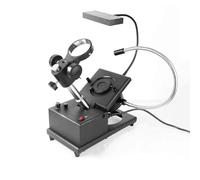 Microscope Camera Stand with Adjustable Lens Body, Bright/Dark Field Lighting, 2-42mm Variable Aperture for Jewelry Appraisal