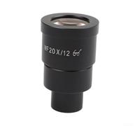 Microscope Eyepiece WF10X/20mm & WF20X/12mm - 30mm Interface Wide Field Optical Glass Lens Metal Housing for Lab Research(WF20X/12)