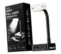 Microscope Fill Light Soft Diffused LED Gooseneck Task Lamp Type C Dimming Aluminum Desktop Lighting for Repair Inspection Close Up Observation Microscope Fill Light Repair Lamp Gooseneck Led Task Up