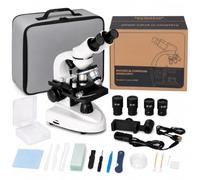 Microscope for Adults & Students with 2MP USB Camera & 3D Stage, 40X-1600X