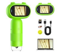 Microscope for Kids, 1000X Handheld Digital Miniscope with 2.0" IPS Screen, 32GB SD Card, Support 1080P Photo & Video Record, Nature Science Edu Toys Gift for Children Birthday Ages 3-12