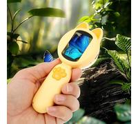 Microscope for Kids 30X Digital Microscope Magnifying Glass with 2 Inch IPS Screen, HD Camera, 8 LED Lights, 3 Games, Mini Pocket Handheld Microscope for Toddlers Christmas Birthday Gifts (yellow)