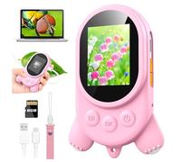 Microscope for Kids - Digital Magnifying Glass Kids with 2.0" HD Screen, Portable Handheld Camera Miniscope with Light, Childrens Science Experiments, Fun Educational Toys Gifts for Age 4-12, Pink