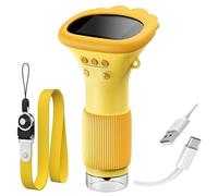 Microscope for Kids, Handheld Microscopes for Kids, 2 Inch Screen 1000x Digital Microscope & Adjustment Knob Portable for Science Fun Birthday Gifts Toys for Children Students (Yellow)