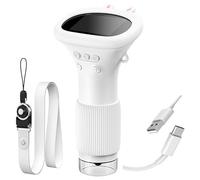Microscope for Kids, Handheld Microscopes for Kids, 2 Inch Screen 1000x Digital Microscope & Adjustment Knob Portable for Science Fun Birthday Gifts Toys for Children Students (White)