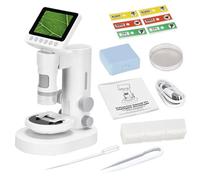 Microscope for Kids, Portable Pocket Microscope with Up to 1000x Magnification Set of 3.5 Inch Foldable Screen Microscope 32G Memory Card B