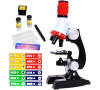 Microscope for Kids, with 100X 400X and 1200X Sample Prepared Slides 12pcs