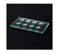 Microscope Glass Slides 5mm Thickness Circular Concave Cavity Biological Microscope Slide Optical Glass, Multiple Wells Optional (Size : 8 wells)