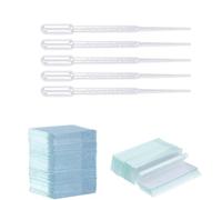 Microscope Glass Slides Set 150 Pcs, 50 Glass Slides and 100 Cover Slips with 5 Droppers, Pre-cleaned Microscope Slides for Biology Education, Laboratory and Scientific Research
