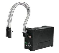 Microscope Illuminator, 150W Halogen Cold Light Source with Dual Gooseneck LED Lights, Adjustable Aperture, Ideal for Scientific Experiments