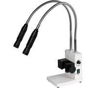 Microscope Illuminator with Adjustable Gooseneck Lights for Shadow-Free Lab Microscopy