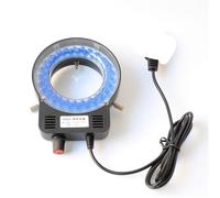 Microscope Illuminators Microscope Blue Ring Light Source LED Ring Lamp Backlight 65mm Diameter Brightness Adjustable AC100-250V (Size : Black Shell)
