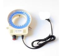 Microscope Illuminators Microscope Blue Ring Light Source LED Ring Lamp Backlight 65mm Diameter Brightness Adjustable AC100-250V (Size : White Shell)