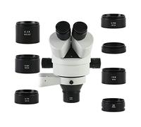 Microscope Kit 0.3X 0.5X 0.7X 0.75X 1X 1.5X 2X Stereo Binocular Trinocular Microscope Auxiliary Objective Lens Barlow Lens 48mm Mounting Thread Microscope Lens Adapters(0.5X 2.0X)