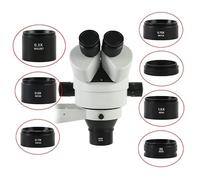 Microscope Kit 0.3X 0.5X 0.7X 0.75X 1X 1.5X 2X Stereo Binocular Trinocular Microscope Auxiliary Objective Lens Barlow Lens 48mm Mounting Thread Microscope Lens Adapters(0.5X)