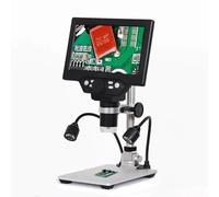 Microscope Kit 1200X Microscope, Industrial Electronic USB Microscope, 12.0MP 7 Inch HD LCD Display With ?Light Microscope Slides,USB Type,1200X