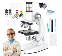 Microscope Kit for Beginners | Scientific Microscope for Beginners 100X-1200X | Amateur Scientist Composed Microscope with Prepared Slides for Co-Chamber