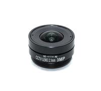 Microscope Lens, 3.0 Megapixel 2.1mm cs Lens Fixed Iris Lens CS Mount CCTV Lens Wide Angle of View 133degree for 1/2.7" 3mp CCTV Camera