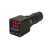 Microscope Lens, Black 20MP VGA 1080P Digital Video Microscope Camera with 130X C Mount Lens Industrial Microscopio Phone PCB Repair Tools(Camera 130X Lens)