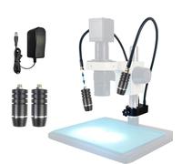 Microscope Light Source Dual Gooseneck Spotlight 3W 6500K for Lab, Industrial, Biological Stero Microscope Illuminator for Electronic PCB Watch Repair (Spotlight-B)