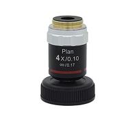 Microscope Objective 195 Plan Infinity Achromatic Objectives 4X 10X 20X 40X 100X Objective Lens RMS 20.2 mm for Biological Microscope (Color : 4x)
