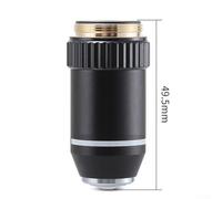Microscope Objective Lens for Biological Use with 160mm Tube, Magnifications 4X 20X 40X 60X 100X, Spring Loaded Design to Protect Slides, DIN Mount Standard (100X)