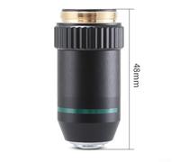 Microscope Objective Lens for Biological Use with 160mm Tube, Magnifications 4X 20X 40X 60X 100X, Spring Loaded Design to Protect Slides, DIN Mount Standard (20X)