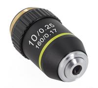 Microscope Objective Lens for Biological Use with 160mm Tube, Magnifications 4X 20X 40X 60X 100X, Spring Loaded Design to Protect Slides, DIN Mount Standard ()