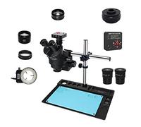 Microscope Observation 3.5X-90X Simul-Focal Continuous Zoom Trinocular Stereo Microscope 38MP H_D USB Camera 1/2 CTV C-Mount Lens Adapter Big Workbench