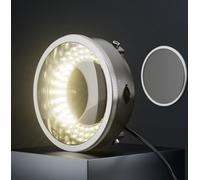 Microscope Ring Light, 96 LED Polarized Illuminator with Anti-Glare System for Metal Inspection, 360° Rotatable Analyzer, Compatible with Monocular Microscopes, Black, 8.2x2.2cm