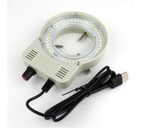 Microscope Ring Light Adjustable 48 LED Illuminator- 110-220V USB Output Adjustable Ring Light Iluminator Lamp For Industry Stereo Microscope Industrial Camera Magnifier (Color : White)