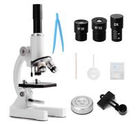 Microscope, Scope For Adults Kids 64X-2400X Magnification Compound scope With scope Slides Fill Light For Children Students