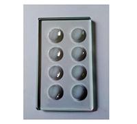 Microscope Slides Kit- Biological Microscope Circular Concave Cavity Blank Slide Optical Glass Multiple Wells Optional Bio-microscope Science Accessory (Color : 8 wells)