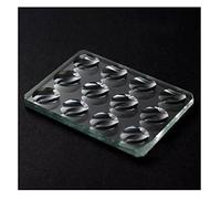 Microscope Slides Kit- Biological Microscope Circular Concave Cavity Blank Slide Optical Glass Multiple Wells Optional Bio-microscope Science Accessory (Color : 3x4 wells)