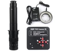 Microscope Video Camera 1080P 38MP HDMI USB Industrial Lab Digital Video Microscope Camera + 120X 180X 130X C mount Lens + 56 LED Ring Light (Color : With 300x led)