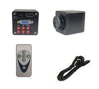 Microscopes Lens Black 20MP VGA 1080P Digital Video Microscope Camera With 130X C Mount Lens Industrial Microscopio Phone PCB Repair Tools Microscope Eyepieces for Optical Microscope(Camera)