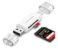 microSD & SD Memory Card Reader Adapter - Dual Ended USB 3.0 & USB C - For iPhone 15/16 Plus/Pro/Pro Max, MacBook Pro/Air M1/M2/M3/M4, iPad, PC, laptop, smartphone