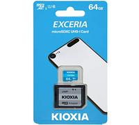 KIOXIA 64GB EXCERIA microSD Memory Card U1 Class 10 100MB/s Max Read Speed, Full HD Video Recording