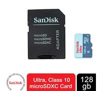 microSDXC Card 128GB UHS-I Class 10 SD Adapter 80MB/s Fast Storage Plus