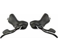 Microshift R10 Brake Lever Set With Shifter Silver 2 x 10s 2 x 10s Black