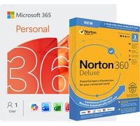 Microsoft 365 Personal + Norton 360 Deluxe | 3 Devices | 1 Year