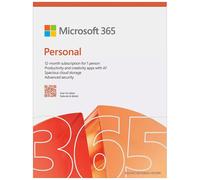 Microsoft 365 Personal Office Suite for 1 User - Annual Renewable Subscription, 12 Months Included, White