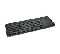 Microsoft All-in-One Media Keyboard with Integrated Track Pad | Wireless, Spill-Resistant & Gesture Control Touchpad | Spanish QWERTY Layout | Compatible with Windows PC & Mac